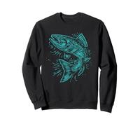 Brooke Trout Minimalist Artistic Fly Fishing Felpa