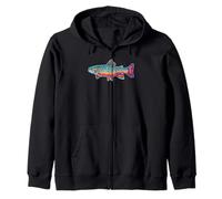 Brooke Trout Minimalist Artistic Fly Fishing Felpa con Cappuccio