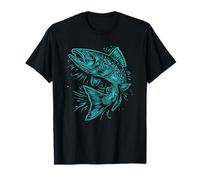 Brooke Trout Minimalist Artistic Fly Fishing Maglietta