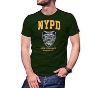 Brooklyn 99 New York Police Nine Nine Precinct T-Shirt Verde Militare da Uomo Size XXL