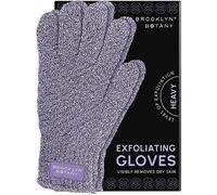 Brooklyn Botany Guanto esfoliante per bagno e doccia - Scrubber esfoliante per il corpo resistente per massaggio e rimozione della pelle morta per il corpo - 1 paio