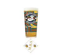Brooklyn Brewery Stonewall Inn IPA Beer Pint Glass, Rainbow Pride Design, + 1 x Midlands Bar Suppliers Sottobicchiere da birra sottile
