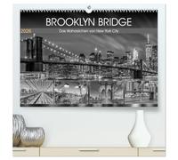 BROOKLYN BRIDGE Das Wahrzeichen von New York City (hochwertiger Premium Wandkalender 2026 DIN A2 quer), Kunstdruck in Hochglanz: Brücke aus verschiedenen Perspektiven
