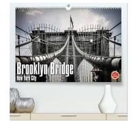 Brooklyn Bridge - New York City (hochwertiger Premium Wandkalender 2026 DIN A2 quer), Kunstdruck in Hochglanz: Brooklyn Bridge, die Brücke die New ... Eins der vielen Wahrzeichen in Big Apple.