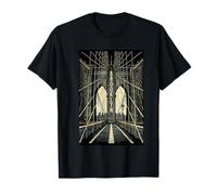 Brooklyn Bridge NYC Grafica Vintage Brooklyn Foto Maglietta