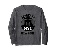 Brooklyn Bridge Shirt, Brooklyn New York City Graphic Design Maglia a Manica