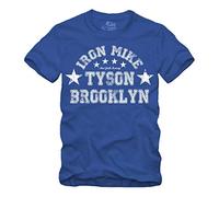 Brooklyn Iron Mike - Maglietta Boxen Tyson Champ Boxclub Gym Blu M