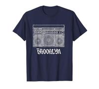 Brooklyn New York Boom Box 1980s Nostalgia Maglietta