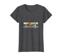 Brooklyn Pride: iconico Skyline del Ponte per Gli Amanti della Città Maglietta, Donna, Grigio Scuro, XL