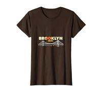 Brooklyn Pride: iconico Skyline del Ponte per Gli Amanti della Città Maglietta, Donna, Marrone, S