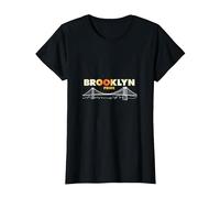 Brooklyn Pride: iconico Skyline del Ponte per Gli Amanti della Città Maglietta, Donna, Nero, XS