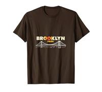 Brooklyn Pride: iconico Skyline del Ponte per Gli Amanti della Città Maglietta, Uomo, Marrone, M