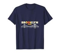 Brooklyn Pride: iconico Skyline del Ponte per Gli Amanti della Città Maglietta, Uomo, Navy, 3XL