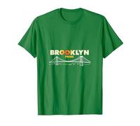 Brooklyn Pride: iconico Skyline del Ponte per Gli Amanti della Città Maglietta, Uomo, Verde Mela, L