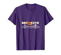 Brooklyn Pride: iconico Skyline del Ponte per Gli Amanti della Città Maglietta, Uomo, Viola, S