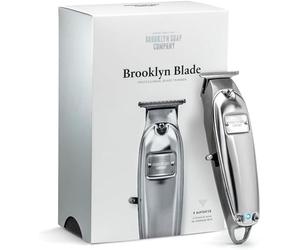 Brooklyn Soap Company - Brooklyn Blade Rasoio USB-C - Affettatrice professionale da uomo - Trimmer in acciaio inox con 5 accessori - Rasoio elettrico per barba corta e media lunghezza