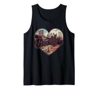 Brooklyn Vintage Heart T-Shirt - Retro NYC Bridge Souvenir Canotta
