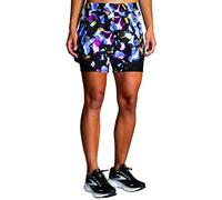 BROOKS 221464056 Chaser 5" 2-in-1 Short Pantaloncini Donna Black/BR Stack Taglia 20