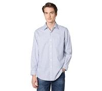 Brooks Brothers Camicia da uomo in twill elasticizzato Ainsley con colletto spalmabile, Blu chiaro/Bianco, 17" Collo 32" Manica