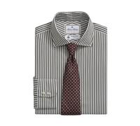 Brooks Brothers - Camicia Elegante a Righe Thomas Mason Vestibilità Regolare con Colletto Spread Inglese - - Shirts - Uomo - Verde - L