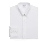 Brooks Brothers - Camicia Elegante Bianca Slim Fit Non-Iron Stretch in Twill di Cotone Supima con Colletto Button Down - - Shirts - Uomo - Bianco - S
