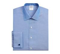 Brooks Brothers - Camicia Elegante Regular Fit in Cotone Supima Stretch Non-Iron con Colletto Ainsley - - Shirts - Uomo - Blu - L