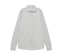 Brooks Brothers - Camicia in Flanella di Cotone Melange Slim Fit con Colletto a Punta - - Shirts - Uomo - Grigio - M