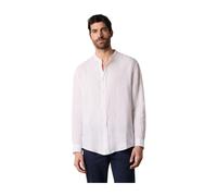 Brooks Brothers - Camicia in lino Regular Fit con collo alla coreana - - Shirts - Uomo - Bianco - S