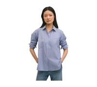 Brooks Brothers - Camicia in Popeline a Righe Relaxed Fit con Colletto Forward Point - - Blouses & Shirts - Donna - Blu - S