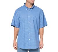 Brooks Brothers Camicia uomo Oxford elasticizzata maniche corte con bottoni quadretti blu/blu navy S