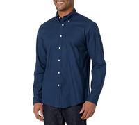 Brooks Brothers Camicia sportiva da uomo a maniche lunghe non-iron con colletto button down, Navy, XL
