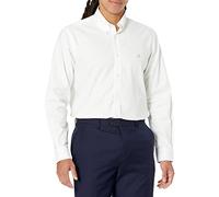 Brooks Brothers Camicia Sportiva Oxford Elasticizzata da Uomo a Maniche Lunghe Non Stirata Tinta Unita Non Stirata Oxford Sport Shirt Manica Lunga Tinta Unita, Bianco, S