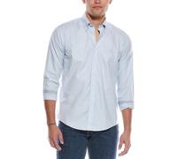 Brooks Brothers Camicia Sportiva Oxford Elasticizzata da Uomo a Maniche Lunghe Non Stirata Tinta Unita Non Stirata Oxford Sport Shirt Manica Lunga Tinta Unita, Azzurro, M