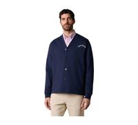 Brooks Brothers - Cardigan in Cotone con Scollo a V e Stampa Logo - - Knitwear - Uomo - Blu - M