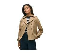 Brooks Brothers - Cropped Double-Breasted Supima Twill Trench Coat - -Coats -Donna -Marrone -M