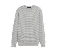 Brooks Brothers - Girocollo a Righe in Cotone-Seta-Lino - - Knitwear - Uomo - Grigio - XL