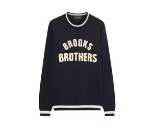 Brooks Brothers, ,Knitwear ,Uomo ,Blu ,3XL Terry Logo Maglione