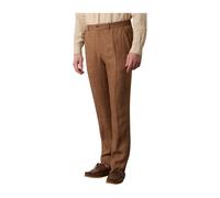 Brooks Brothers - Linen Herringbone Pantaloni - - Trousers - Uomo - Marrone - W36