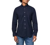 Brooks Brothers Maglietta Sportiva da Uomo, in Flanella, a Maniche Lunghe, Blu Navy, Taglia L