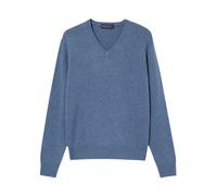 Brooks Brothers - Maglione Scollo a V in Lana-Cachemire - - Knitwear - Uomo - Blu - L