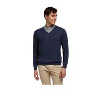 Brooks Brothers - Maglione Scollo a V in Lana e Cachemire - - Knitwear - Uomo - Blu - M