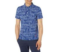 Brooks Brothers Polo a Maniche Corte da Uomo in Jersey di Cotone con Stampa, Blu, L
