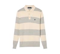 Brooks Brothers - Polo a righe in cotone e cashmere da rugby - - Knitwear - Uomo - Grigio - S