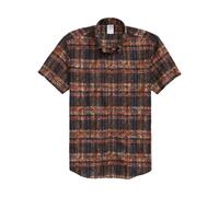 Brooks Brothers, ,Shirts ,Uomo ,Multicolore ,L Camicia Sportiva a Maniche Corte Stampata Madras Indiana con Colletto Button Down