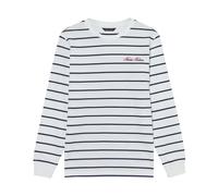 Brooks Brothers - T-shirt a righe in cotone con logo - - Tops - Uomo - Blu - M