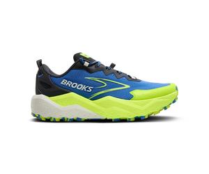 Brooks Caldera 8 Blu Giallo Fluo Nero - Scarpe Trail Running Uomo EUR 40,5 / US 7,5
