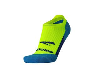 Brooks Calze Running Ghost No Show Neon Giallo Navy XL
