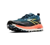 BROOKS Cascadia 18, Sneaker Uomo, Black Blue Wash Orange, 42.5 EU