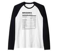 Brooks Dichiarazione Nutrizionale Nome Divertente Maglia con Maniche Raglan