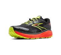 BROOKS Divide 5, Sneaker Uomo, Nero/Ciliegia/Lime, 44.5 EU